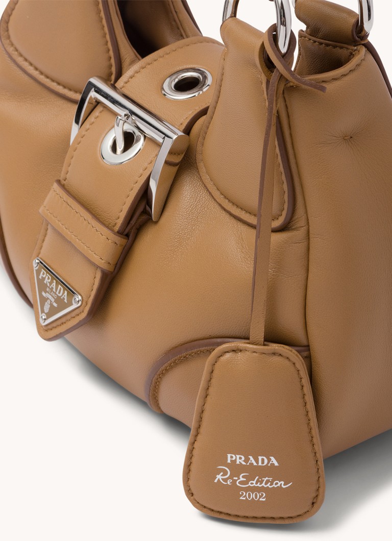 Δερμάτινη τσάντα Prada Moon με αφαιρούμενο λουράκι ώμου