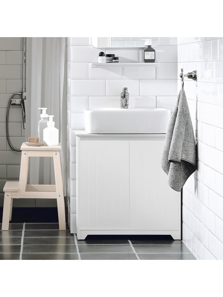 SoBuy Waschbeckenunterschrank in Weiß - (B)60 x (H)60 x (T)30cm günstig kaufen onesize
