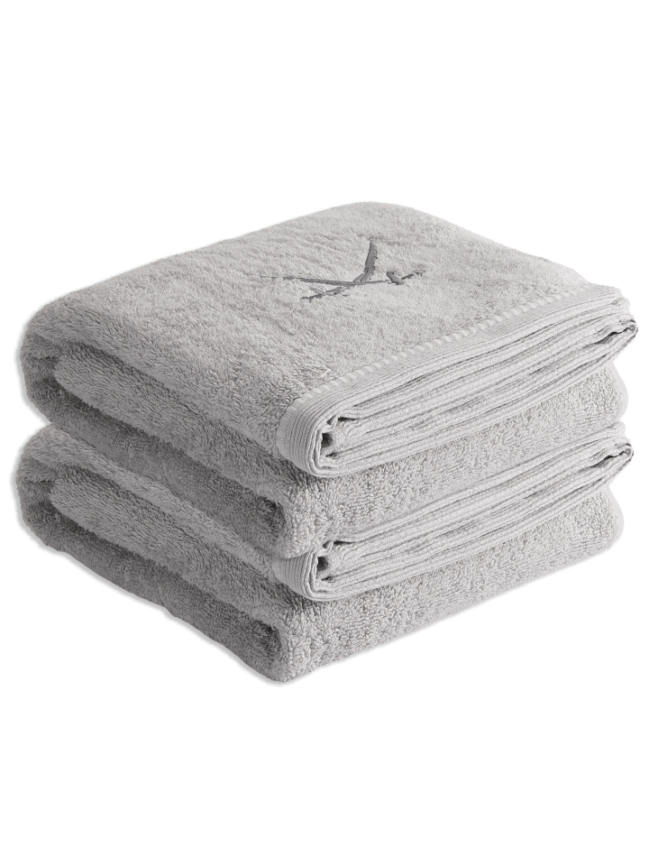 Sansibar 2er Duschtuch-Set „Frottier-Kollektion Classic“, 50x100 cm in Silber günstig kaufen 70x140 cm