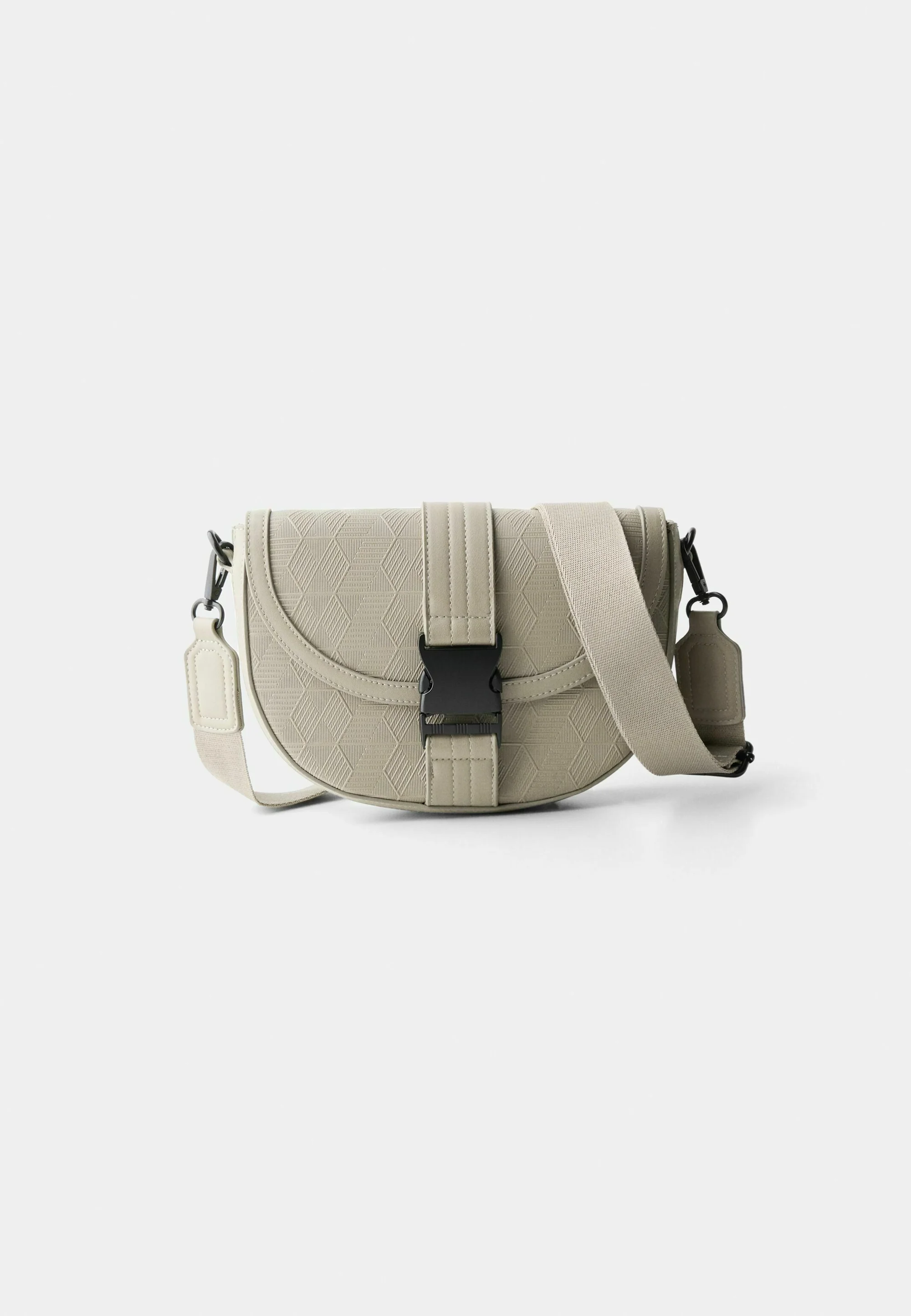 Bershka TEXTURIZADO CON PLACA - Bolso de hombro