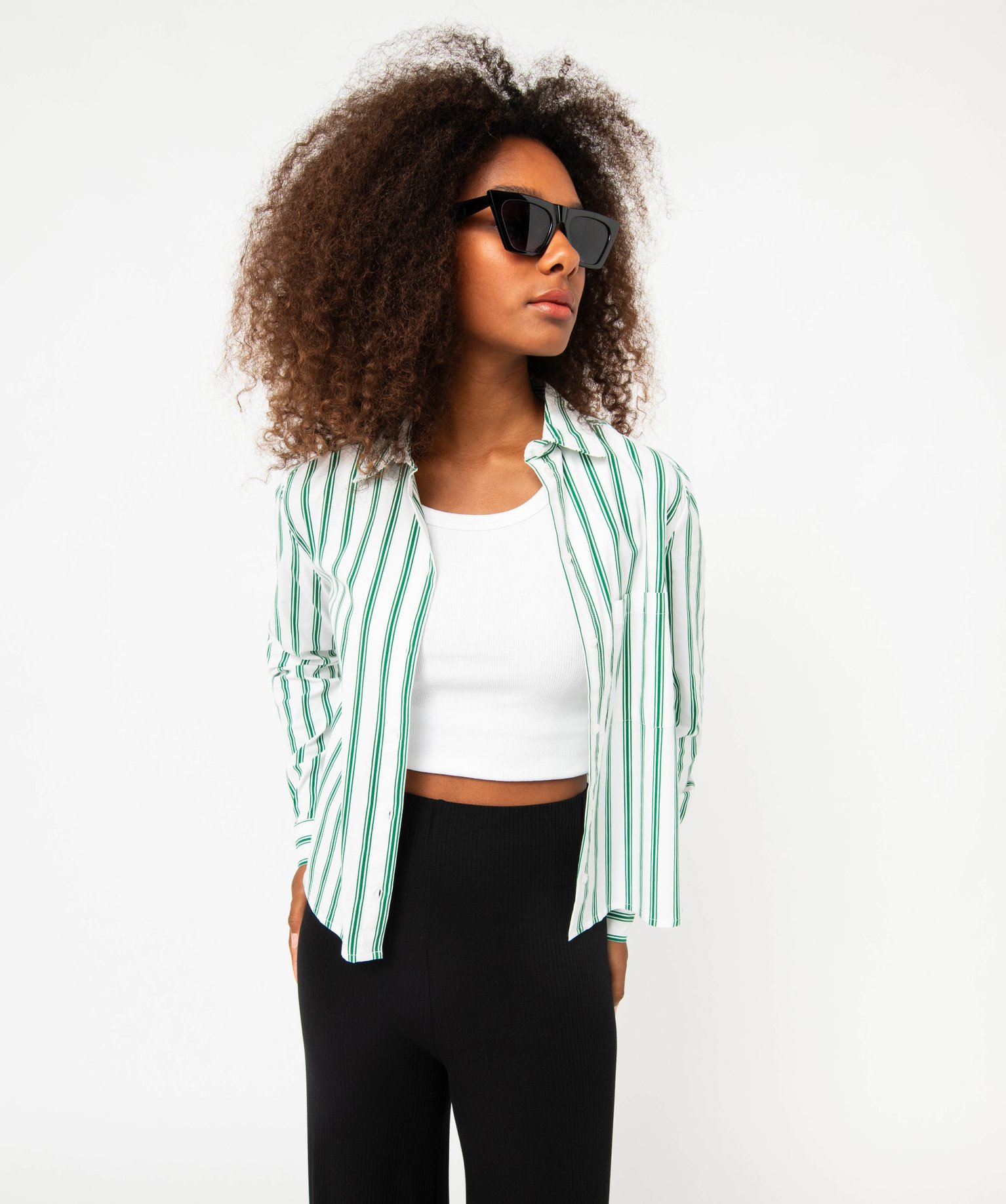 Chemise rayée ample et courte femme raye | GEMO