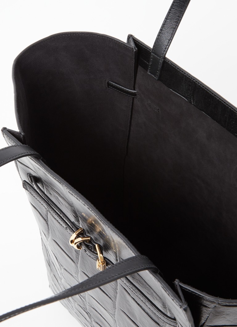Sac bandoulière Givenchy Voyou Nord-Sud moyen en cuir de veau à texture croco