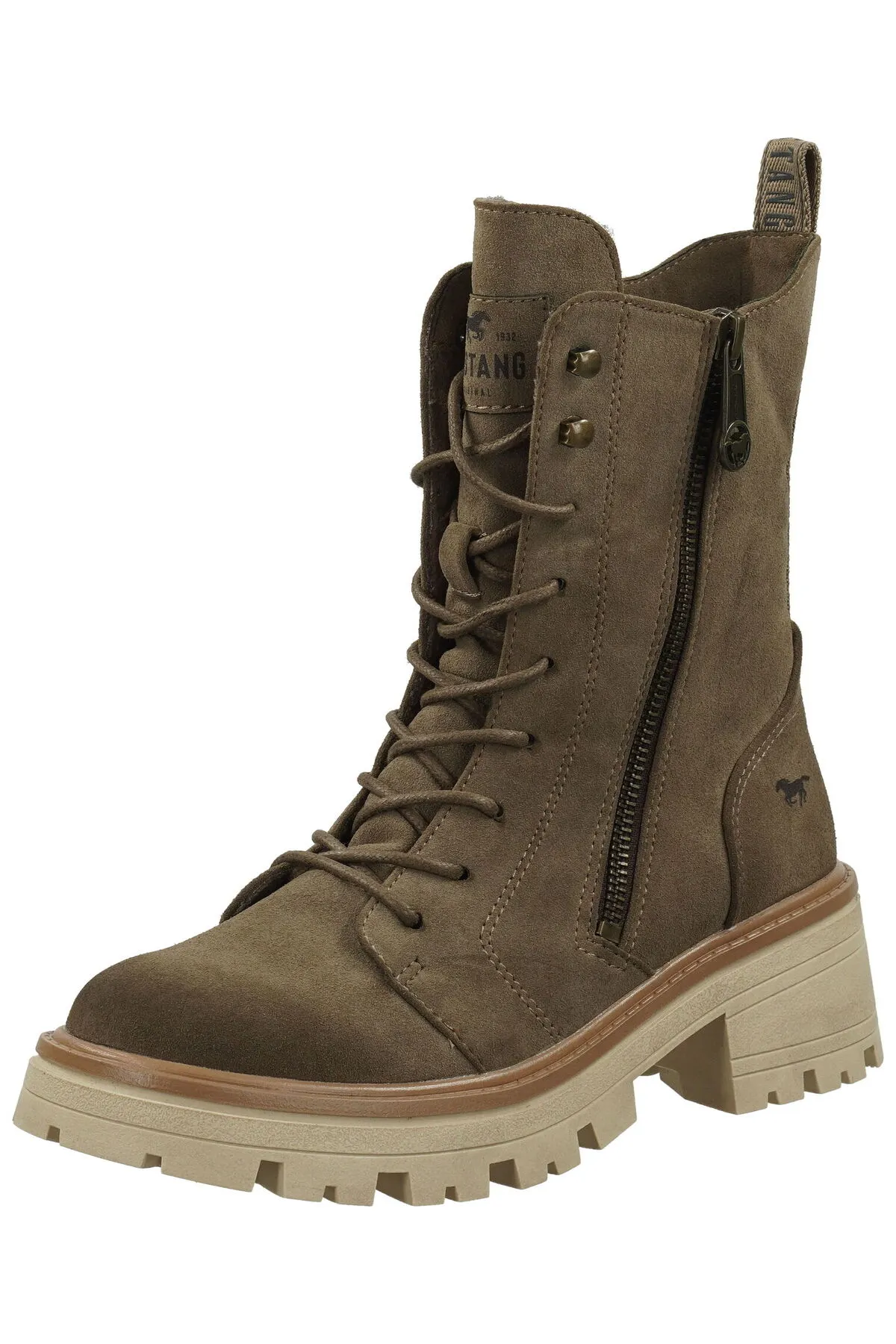 Mustang  Stiefelette - Braun - Blockabsatz