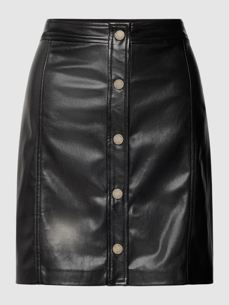 Minirock mit Knopfleiste Modell 'CAROLA' in schwarz