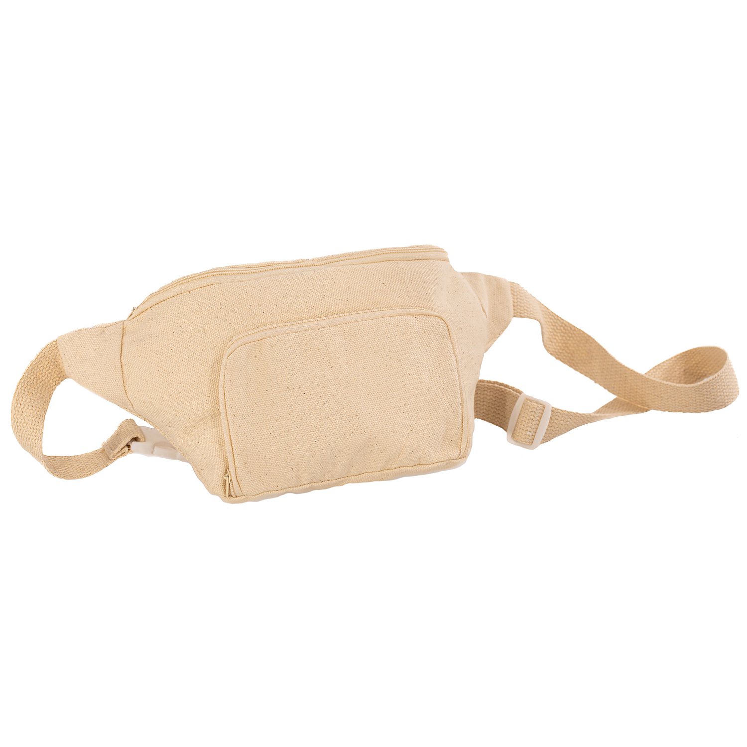 buttinette Baumwoll-Bauchtasche, natur, 26 x 7 x 13 cm