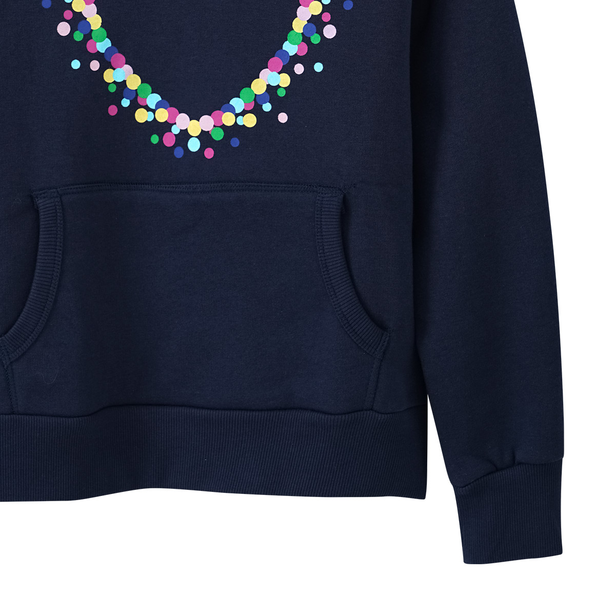 Mädchen Hoodie mit buntem Konfetti-Herz