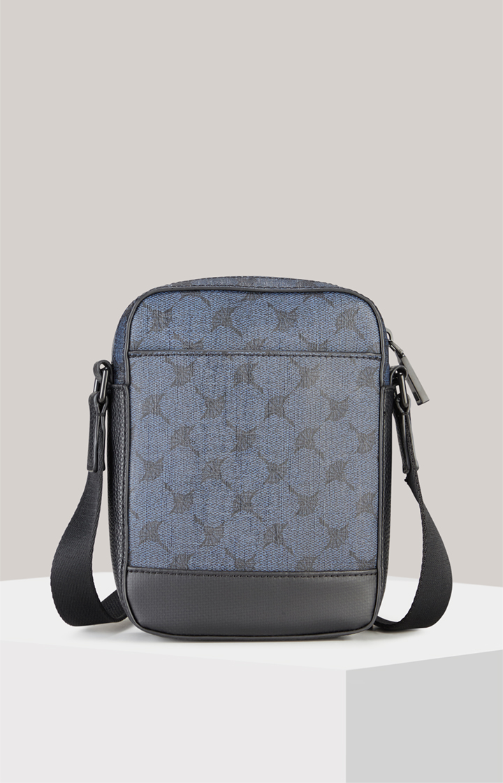 Schultertasche Mazzolino Rafael in Dunkelblau gemustert