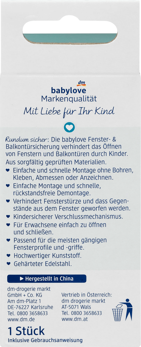 Fenster- und Balkontürsicherung, 1 St