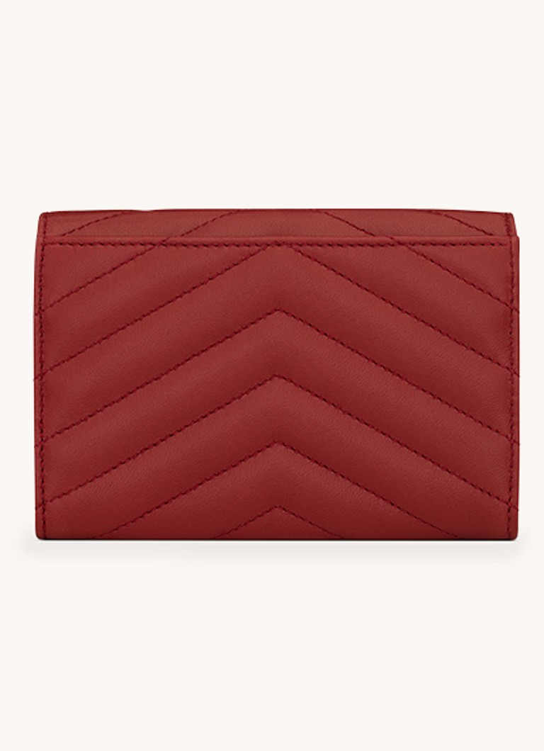 Portofel mic din piele matlasată Saint Laurent Cassandre