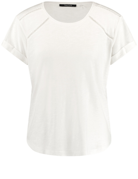 T-Shirt mit Häkelspitzen-Details