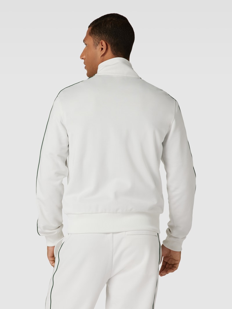Sweatjacke mit Stehkragen in offwhite