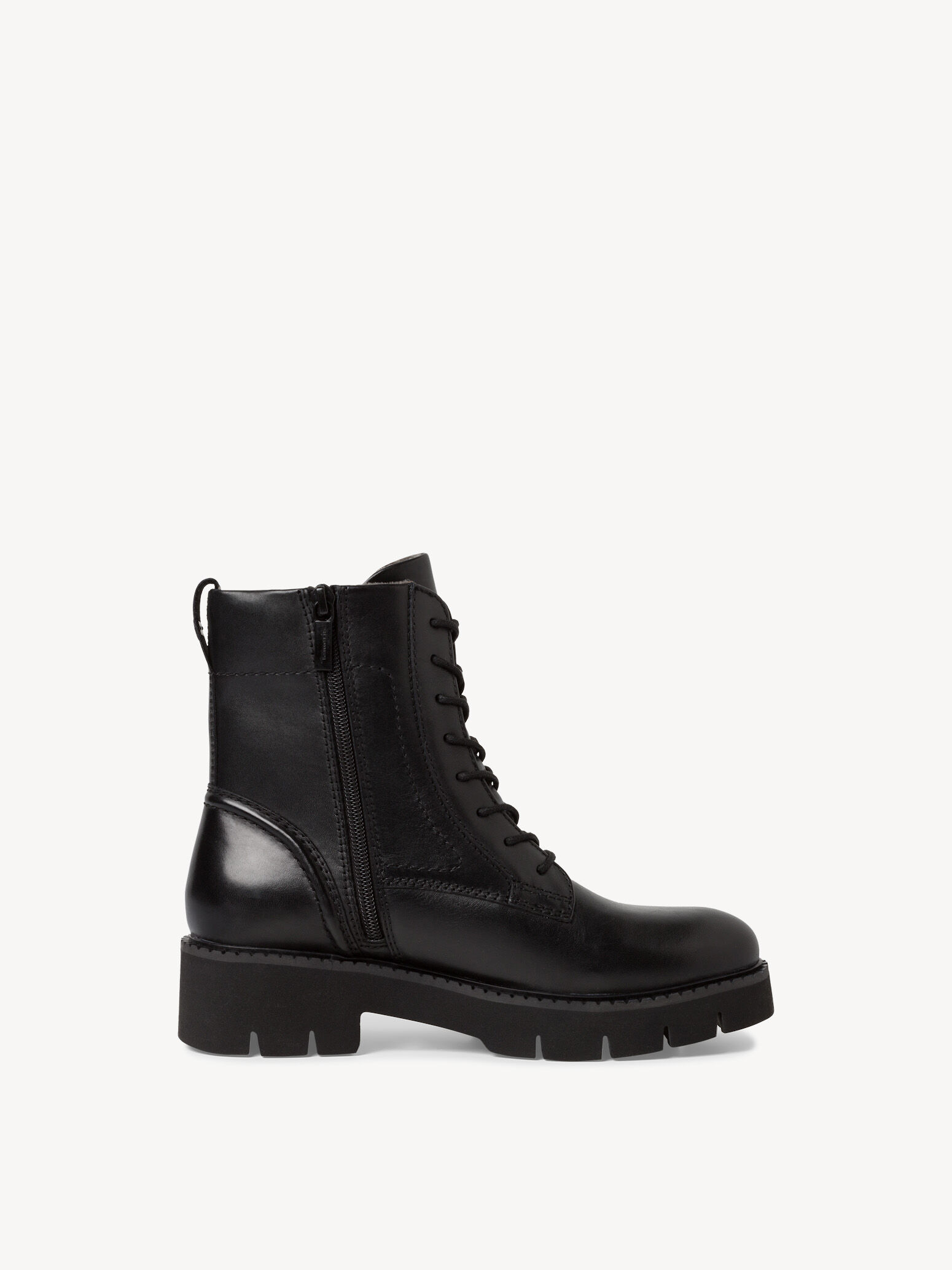 Bottine en cuir - noir