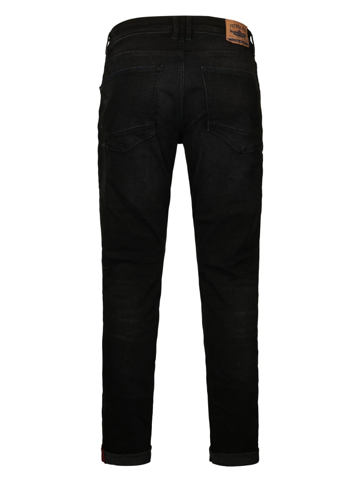 Petrol Industries Regular Tapered Fit Jeans Russel in Schwarz günstig kaufen