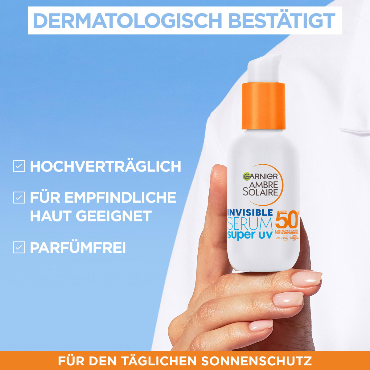 Sonnenfluid Gesicht super UV invisible Serum, LSF 50+, 30 ml
