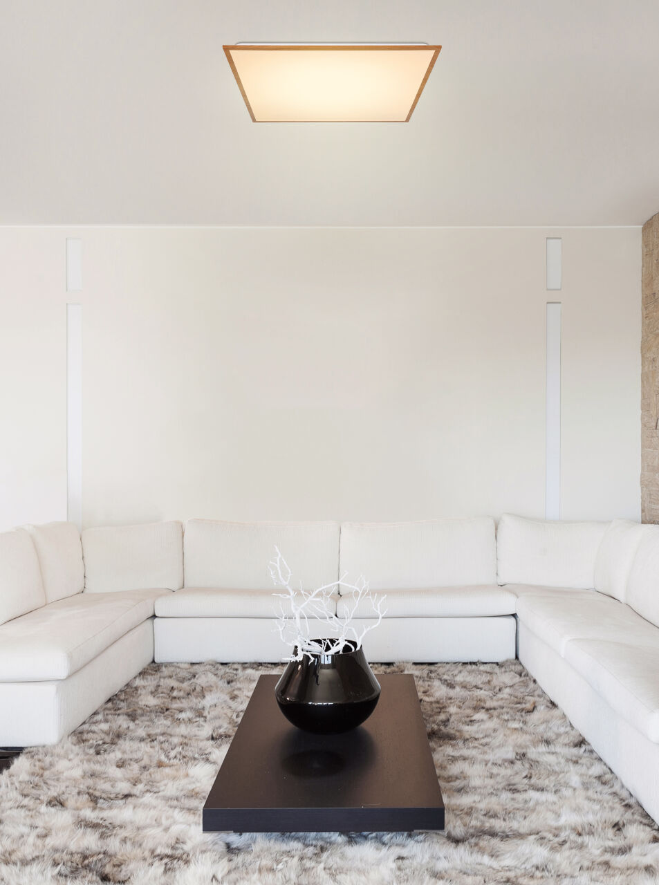 Globo Lighting - DORO - Deckenleuchte Aluminium holzoptik, LED