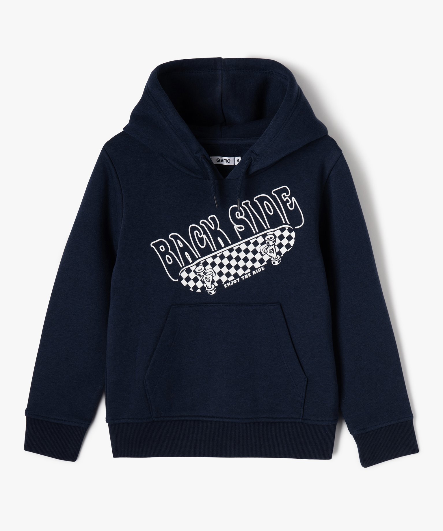 Sweat à capuche esprit streetwear Garçon marine | GEMO