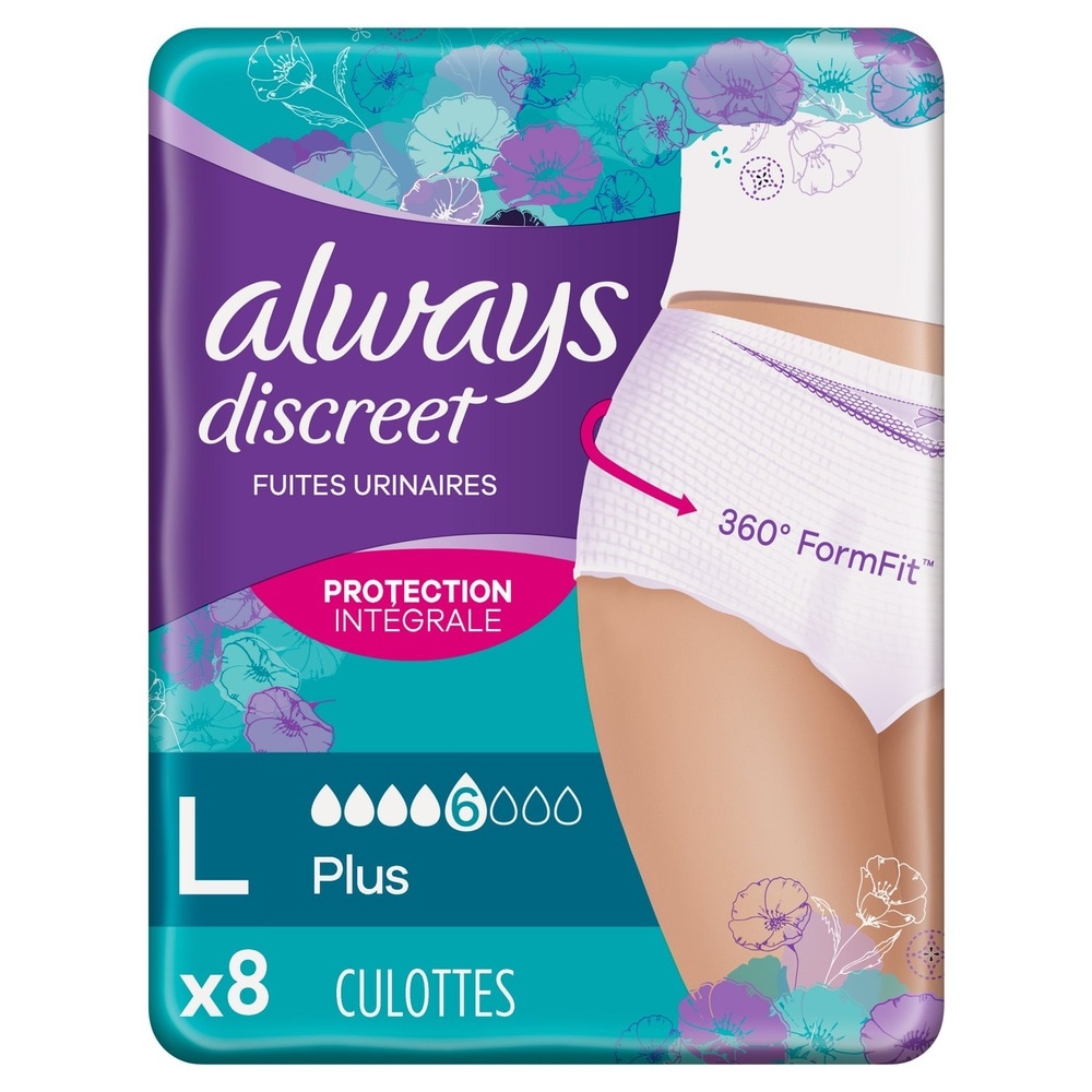 always Always Discreet Normal Culotte Incontinence L Culottes Pour Fuites Urinaires