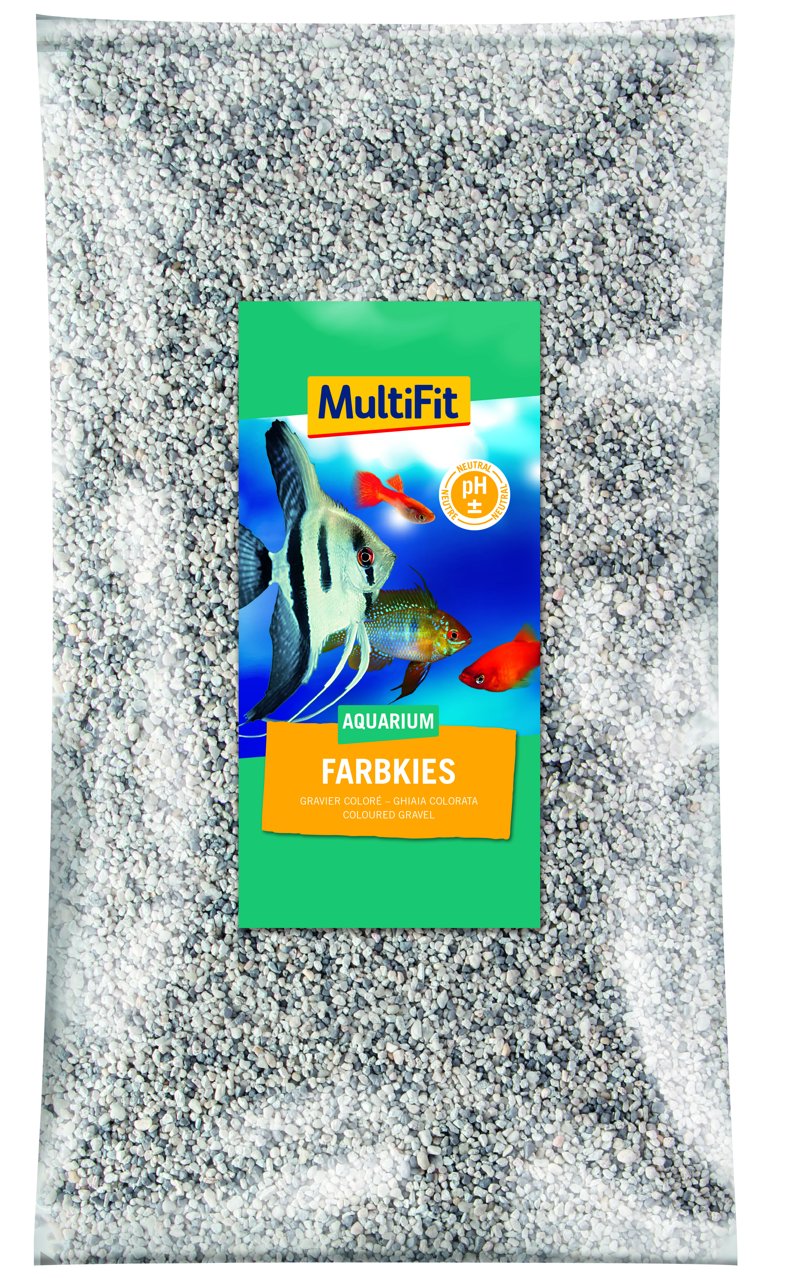 MultiFit Bodengrund MultiFit Farbkies 2-3mm 5Kg weiß mix