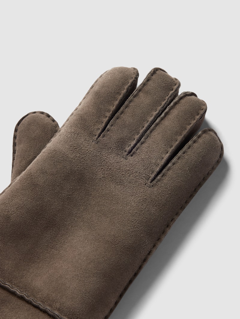 Handschuhe mit Label-Detail in mittelgrau