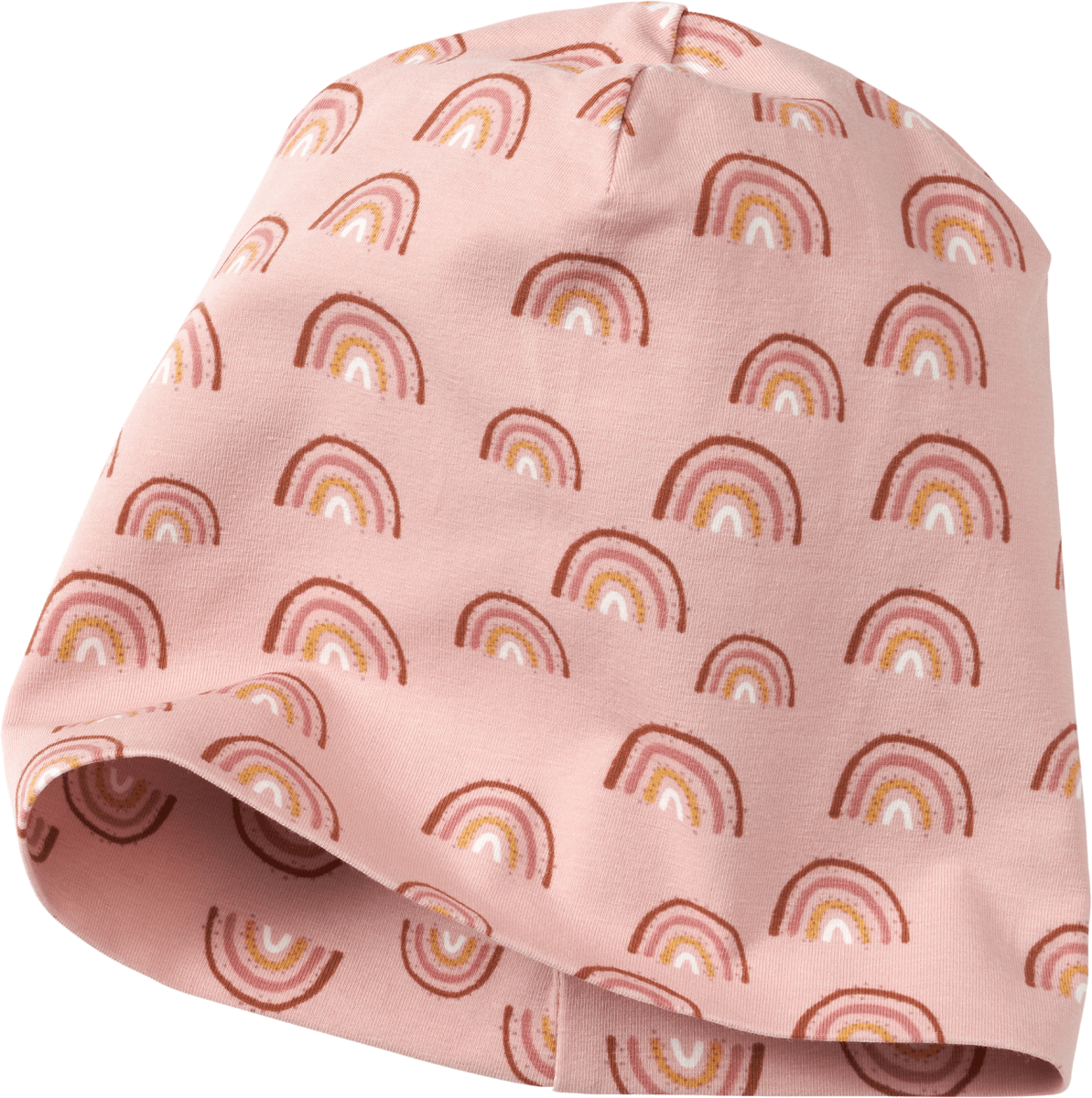 Mütze mit Regenbogen-Muster, rosa, Gr. 52/53, 1 St