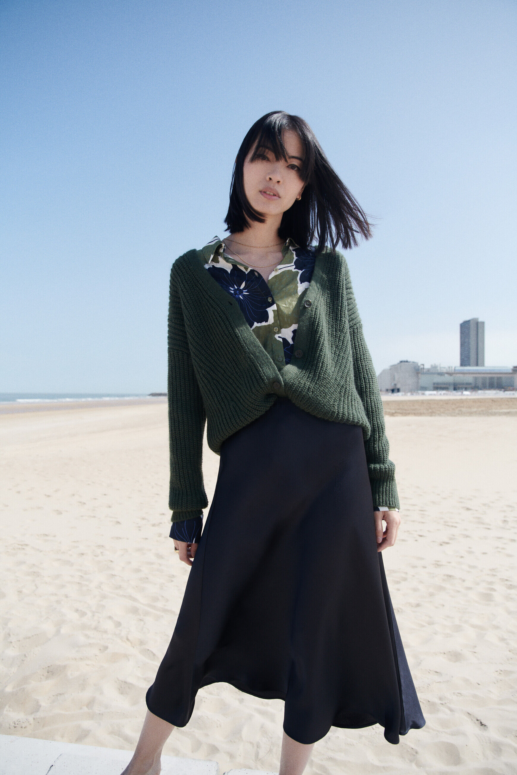 Jupe jalentina bleu marine femme