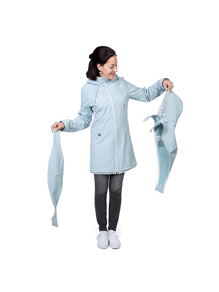 Viva la Mama 3in1 Umstandsmantel Tragemantel MELLORY in Eisblau günstig kaufen XXL