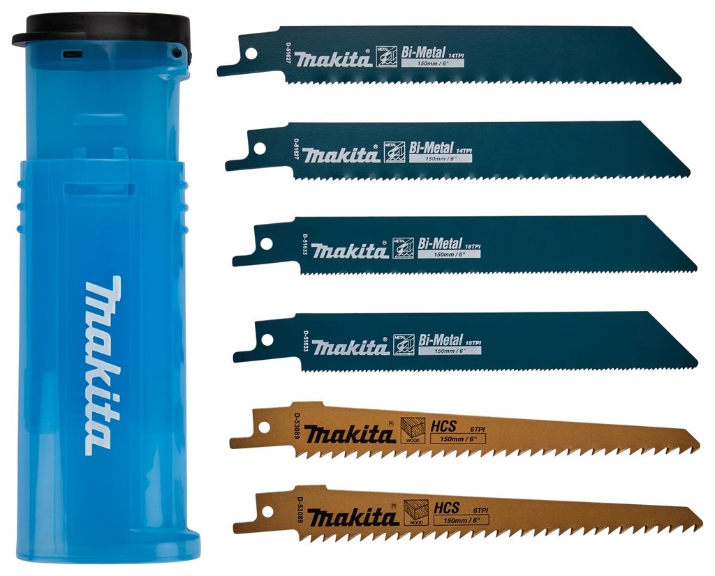 Makita Accessories D-53051 Reciprocating Saw Set 6-piece Wood and Metal