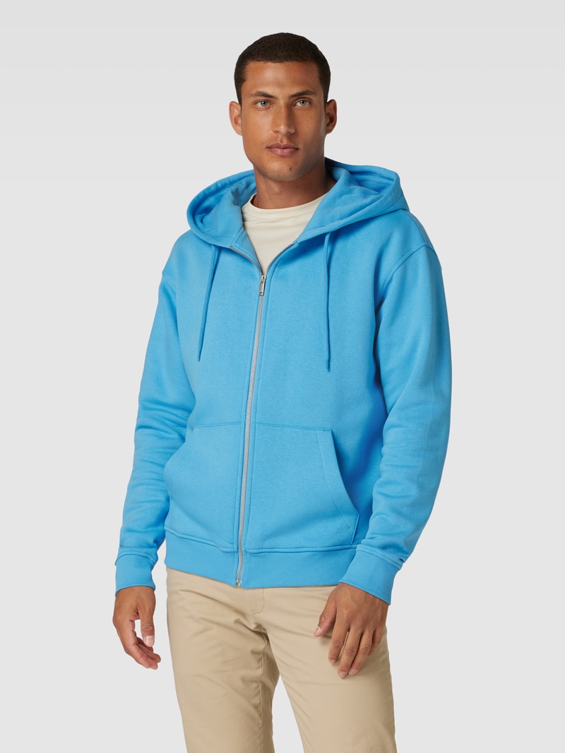 Sweatjacke mit Kapuze in blau