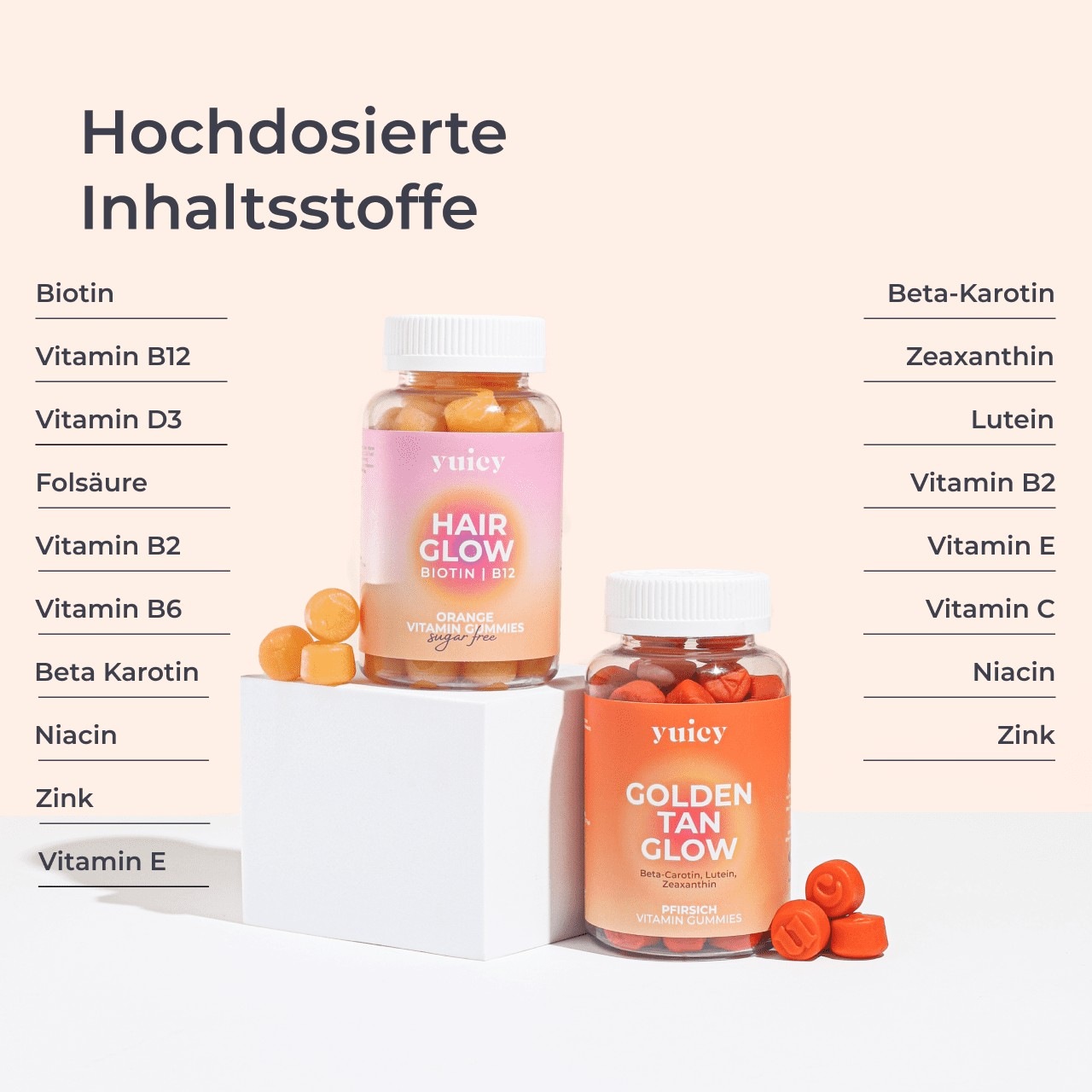 Hair & Tan Duo Vitamin Gummies - zuckerfrei