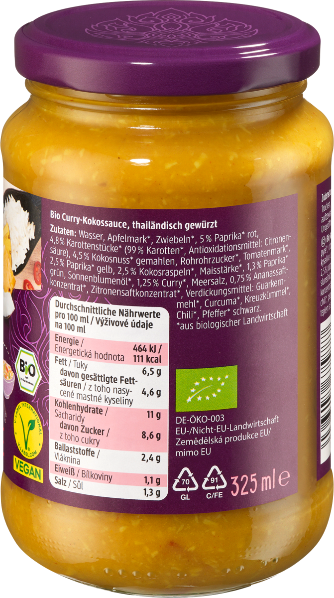 Sauce, Thai Curry Sauce, 325 ml