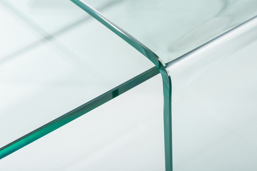 riess-ambiente Couchtisch FANTOME 100cm transparent (Set, 2-St), Wohnzimmer · Glas · eckig · Modern Design