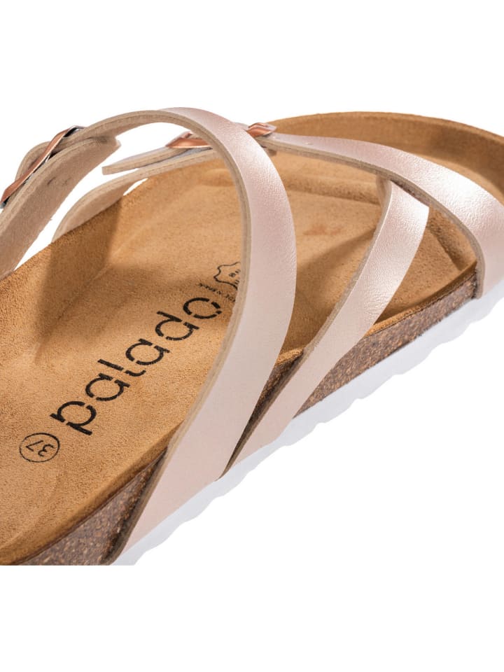 palado Pantoletten in Metallic Rose Pink günstig kaufen
