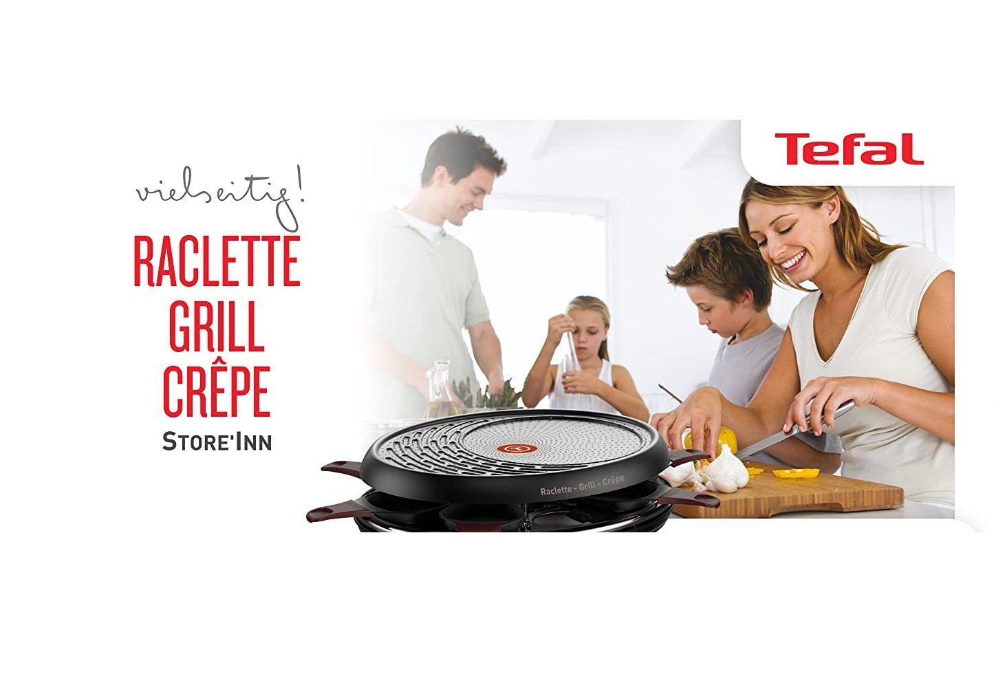 Tefal Raclette Raclette max 8 personen Tischgrill Elektro Grill Grillplatte Backfeld, 8 Raclettepfännchen, 1200 W, Silvester, Weihnachten, Raklett, 4 Personen, 2 Personen, 6 Personen