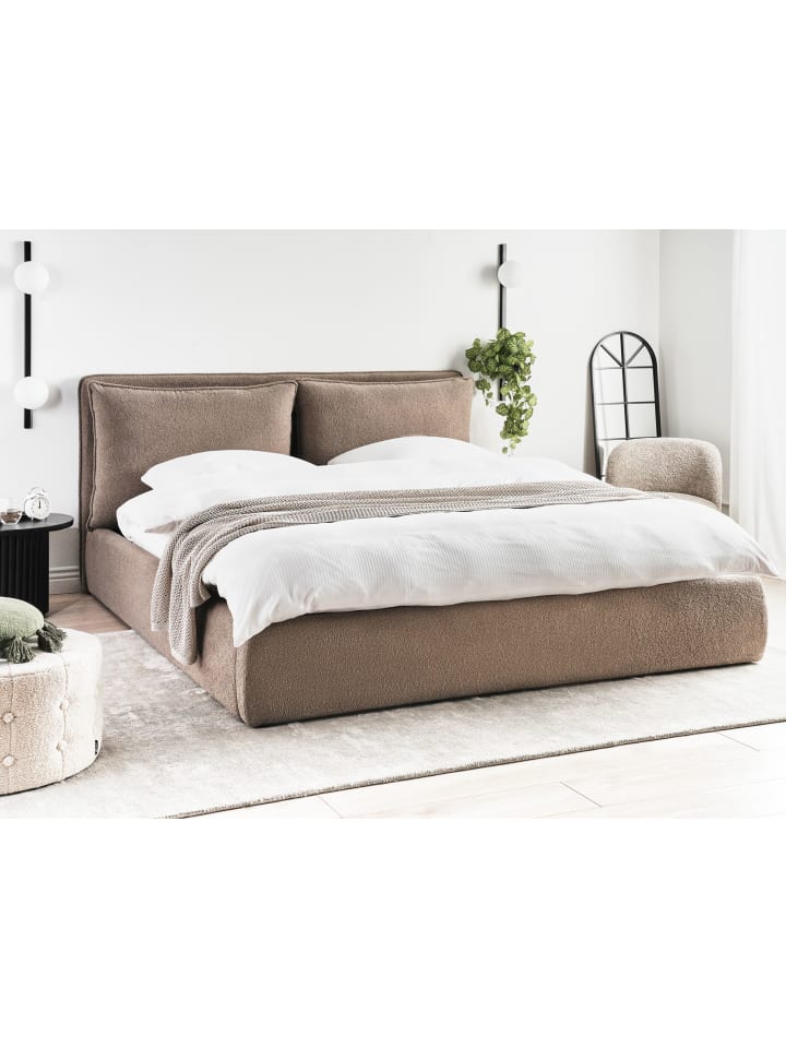 Beliani Doppelbett BAJONNA in Beige - (W) 204 x (H) 102 x (L) 235 cm günstig kaufen onesize