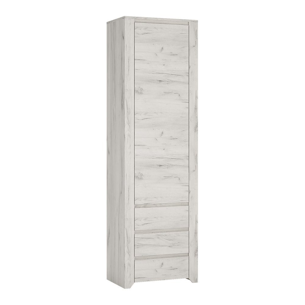 Lomadox Stauraumschrank AMANTEA-129 Regalschrank, Craft Eiche weiß