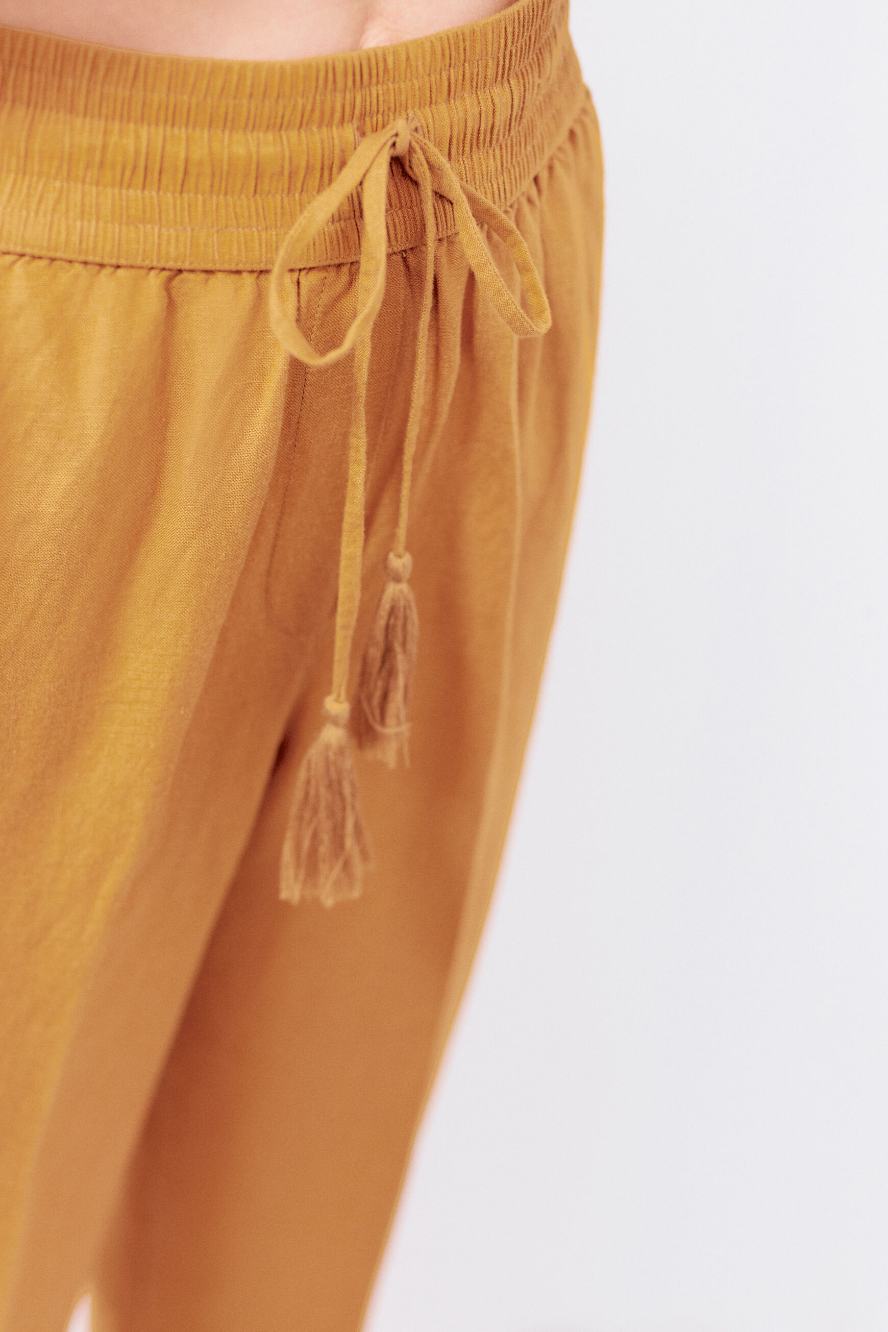 pantalon luc marron cognac femme