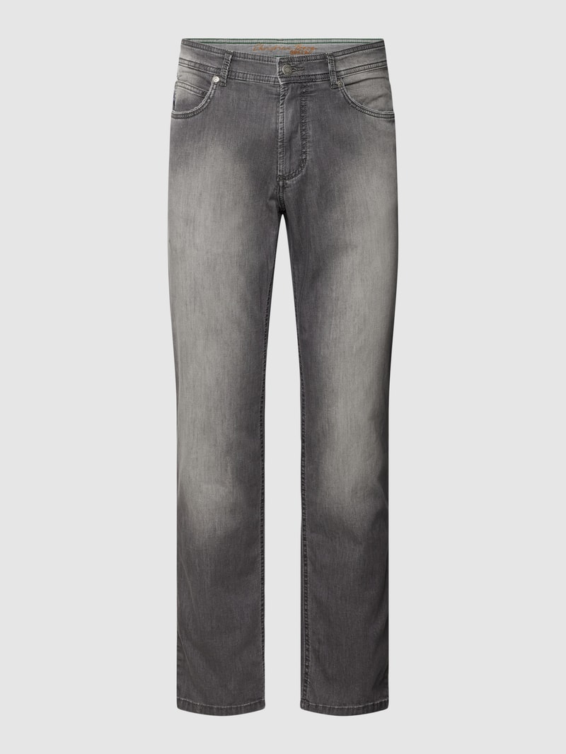 Jeans im 5-Pocket-Design in mittelgrau