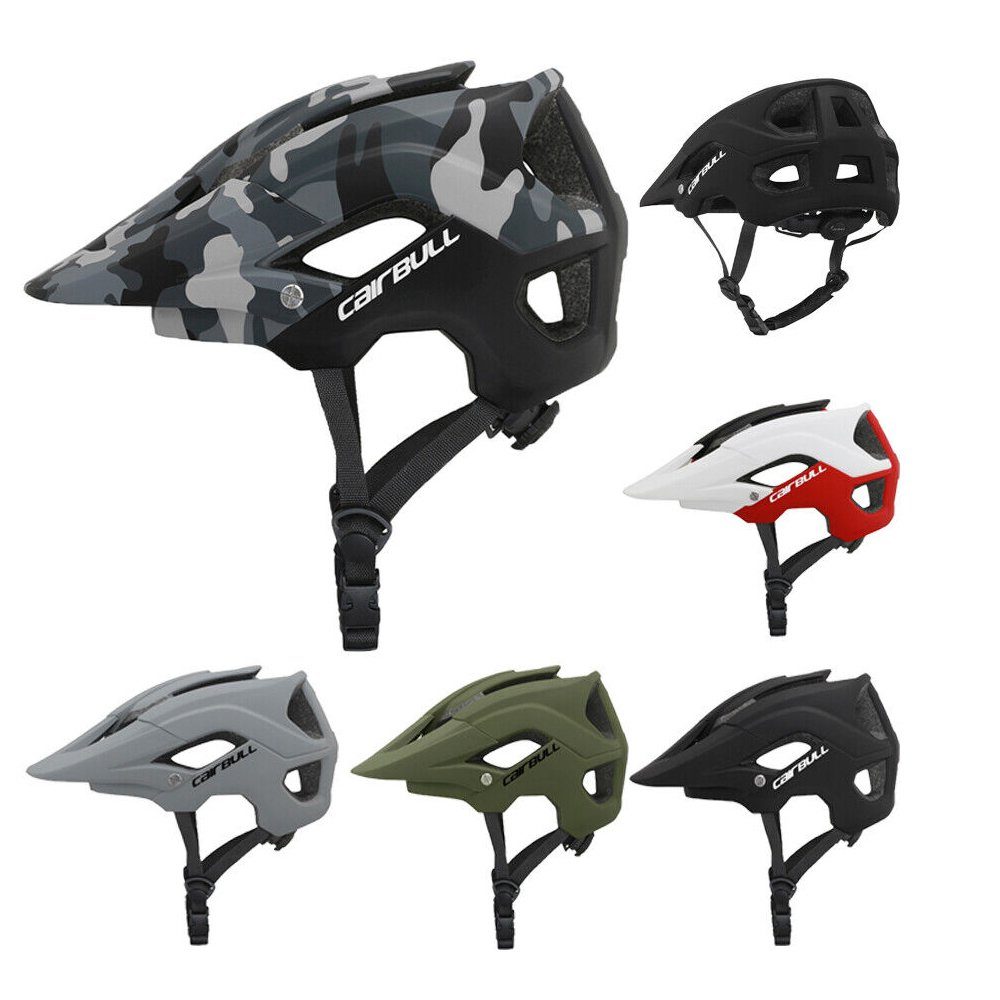 meeteu Fahrradhelm Herren Damen MTB Helm (2 Größen M (54-58cm), L (58-62cm), 3 Farben Mountainbike Helm), Einstellbare Kopfgröße, Abnehmbare Krempe