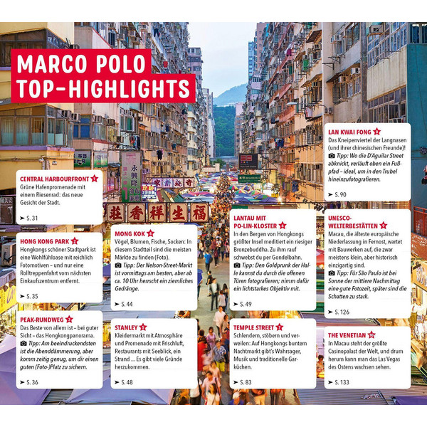 MARCO POLO REISEFÜHRER HONGKONG, MACAU - Reiseführer