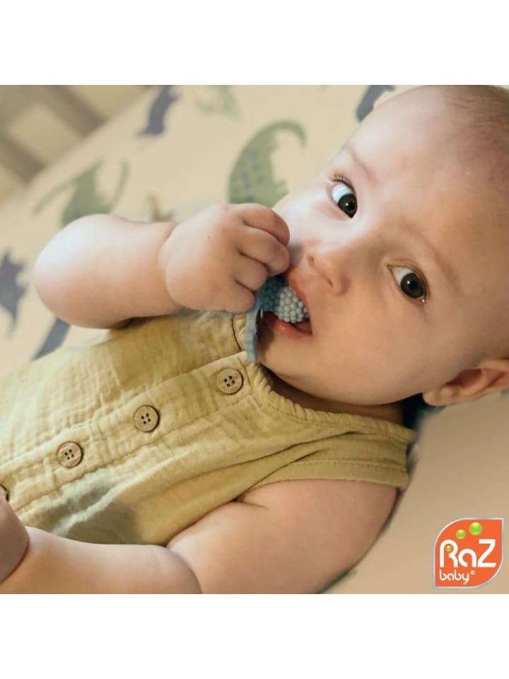 RaZbaby Beißring für zahnende Babys aus Silikon Himbeere 3M  in Rosa günstig kaufen onesize