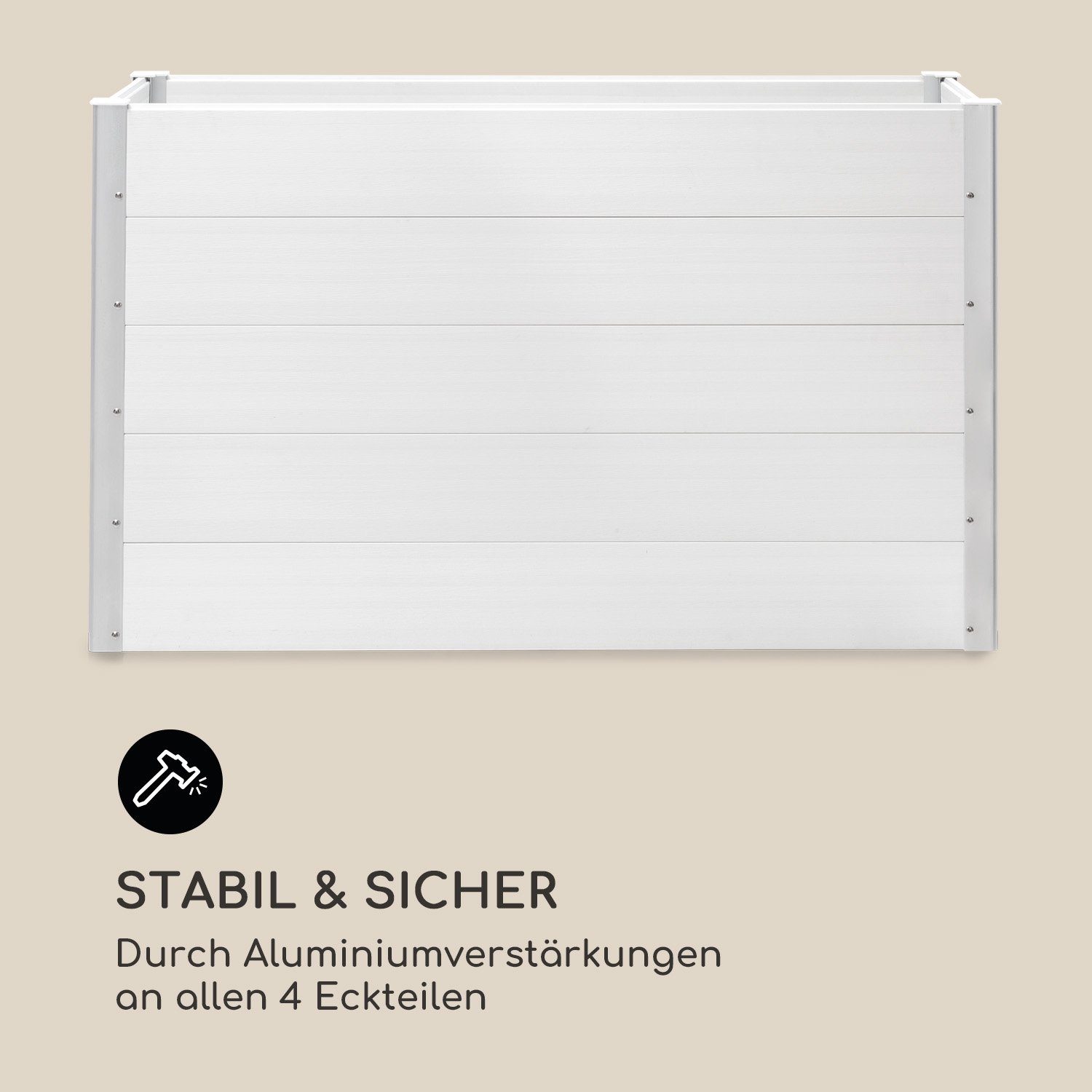 blumfeldt Hochbeet Nova Grow, Pflanzkübel Outdoor Balkon außen groß WPC Garten