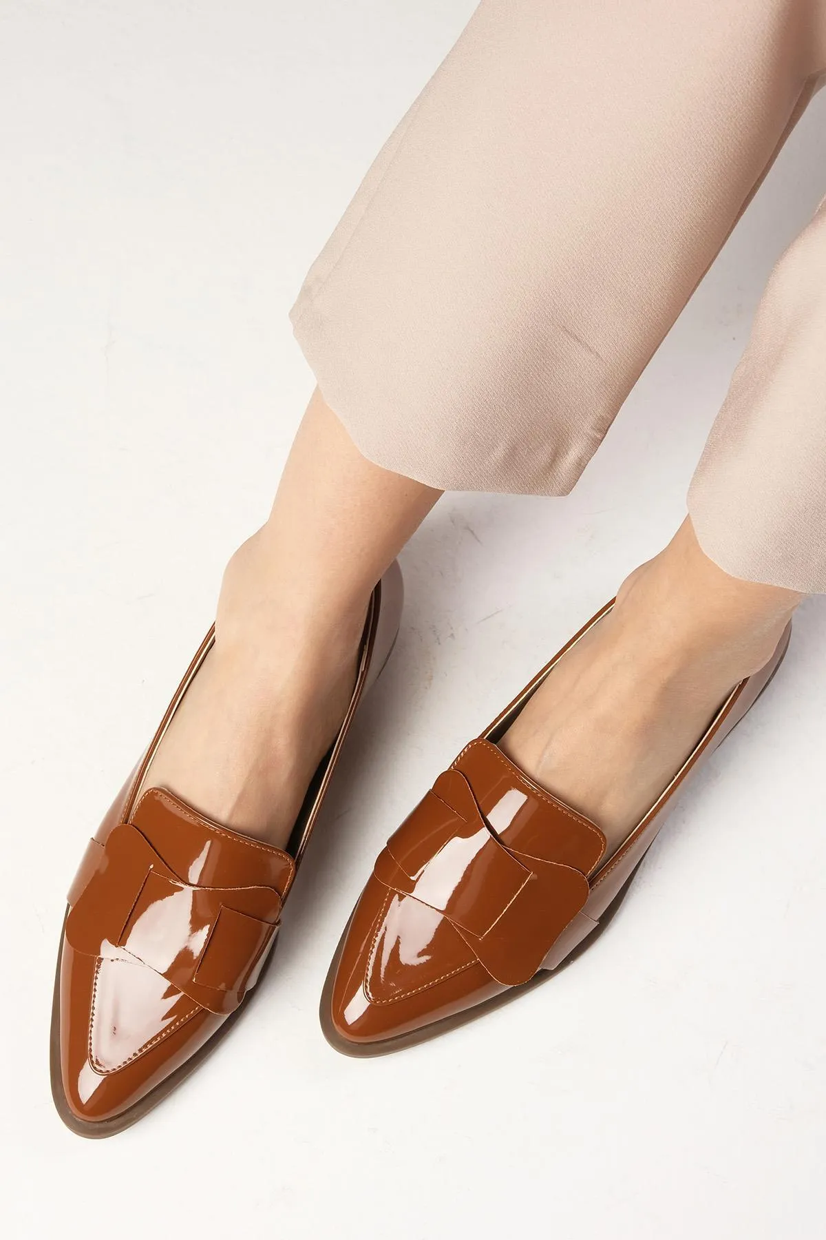 Mio Gusto  Nora Tan Farbe Damen Loafer Casual Flache Schuhe