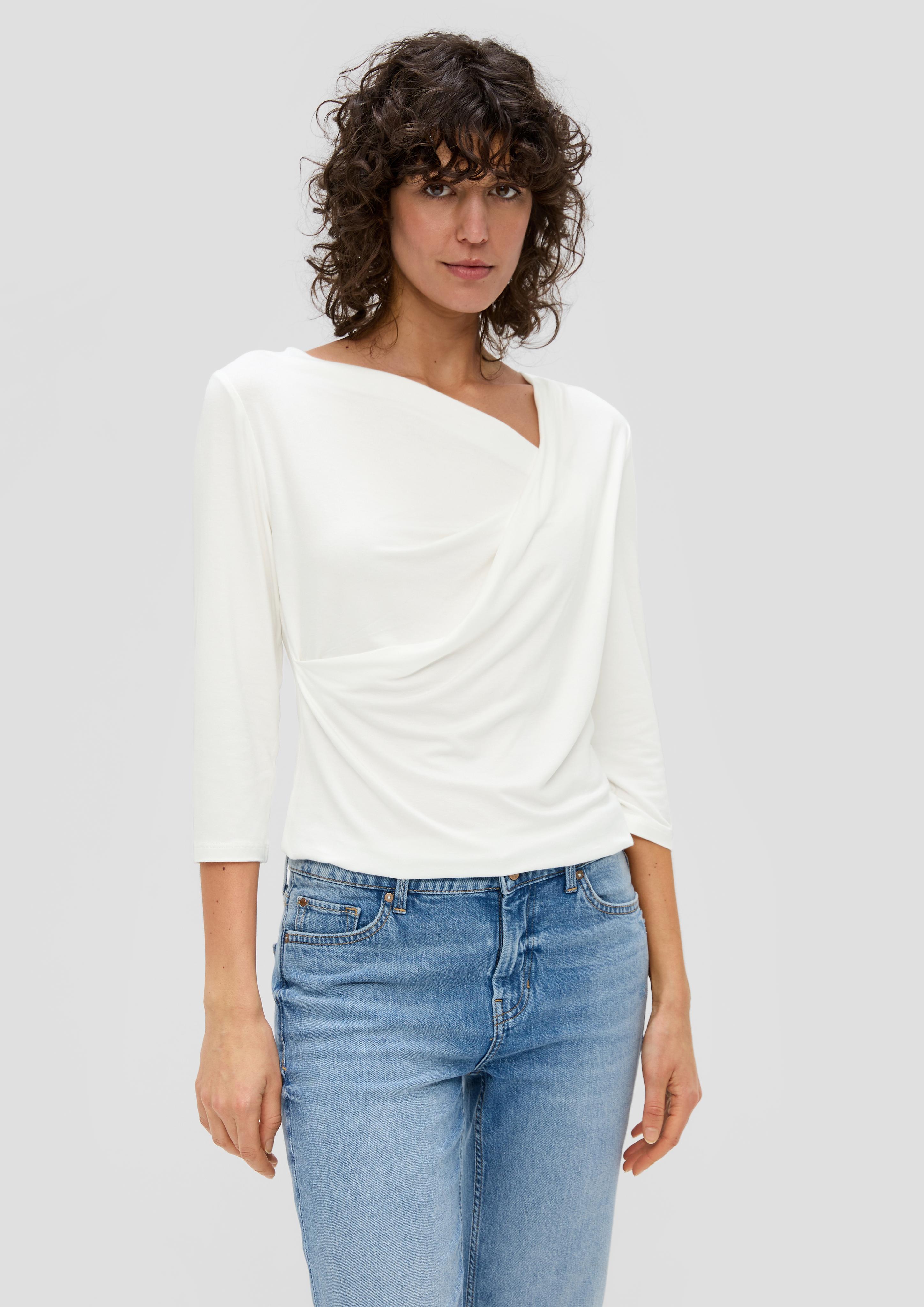 Viskosestretch-Shirt mit Drapierung  2158930-0210