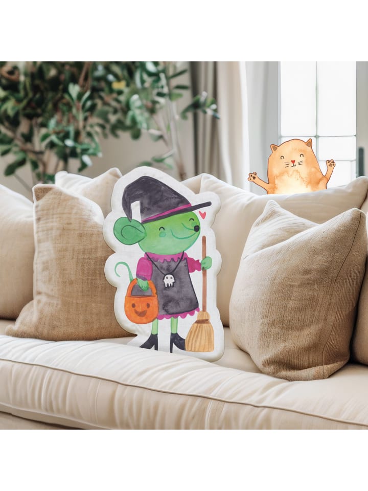 Mr. & Mrs. Panda Kissen Kuscheltier Maus Hexe ohne Spruch in Weiß günstig kaufen