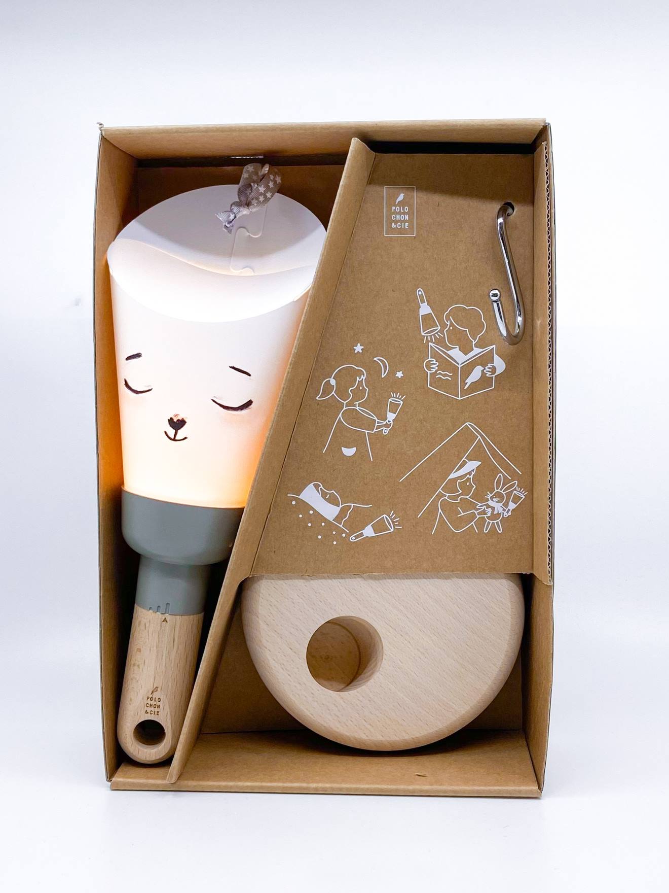 Coffret lampe nomade 5 en 1 Pipouette fait dodo MAISON POLOCHON blanc