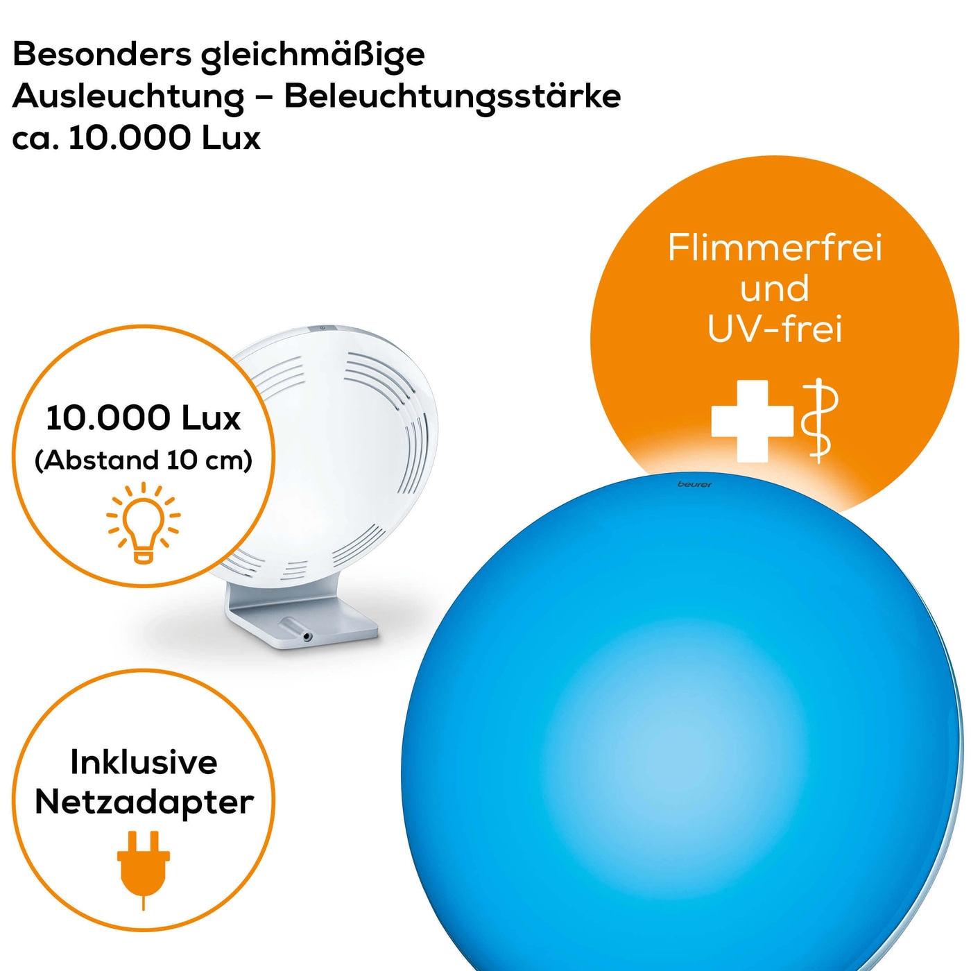 Beurer Tageslichtlampe TL 100-2-in-1 Tageslichtlampe & Stimmungslampe mit einfacher Bedienung durch App