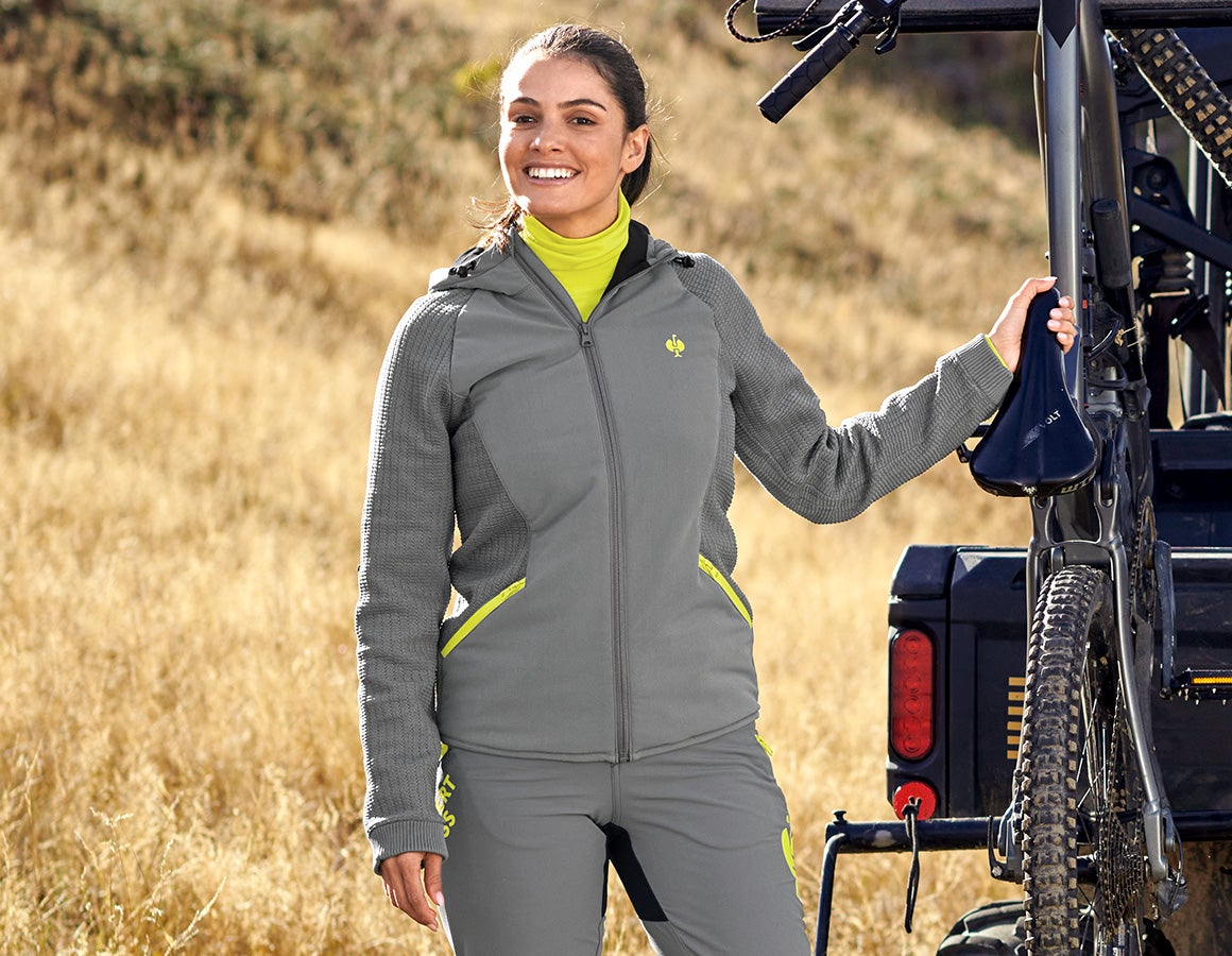 Hybrid Kapuzenstrickjacke e.s.trail, Damen