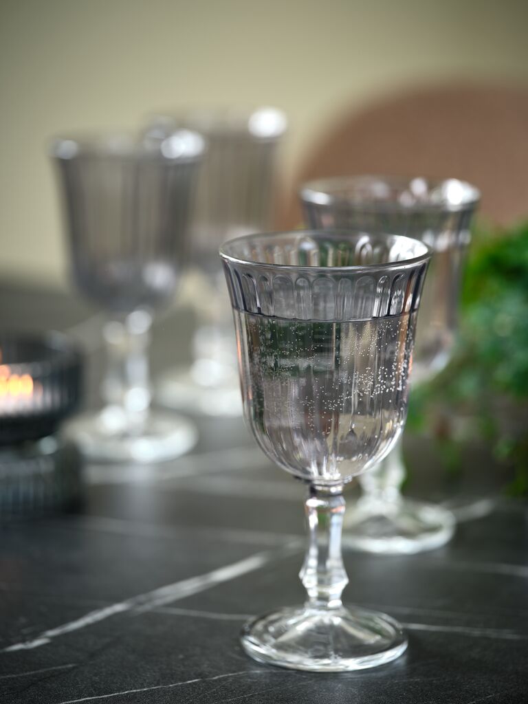 FRIDOLIN FRIDOLIN vinglass Ø8xH16cm 24cl grå