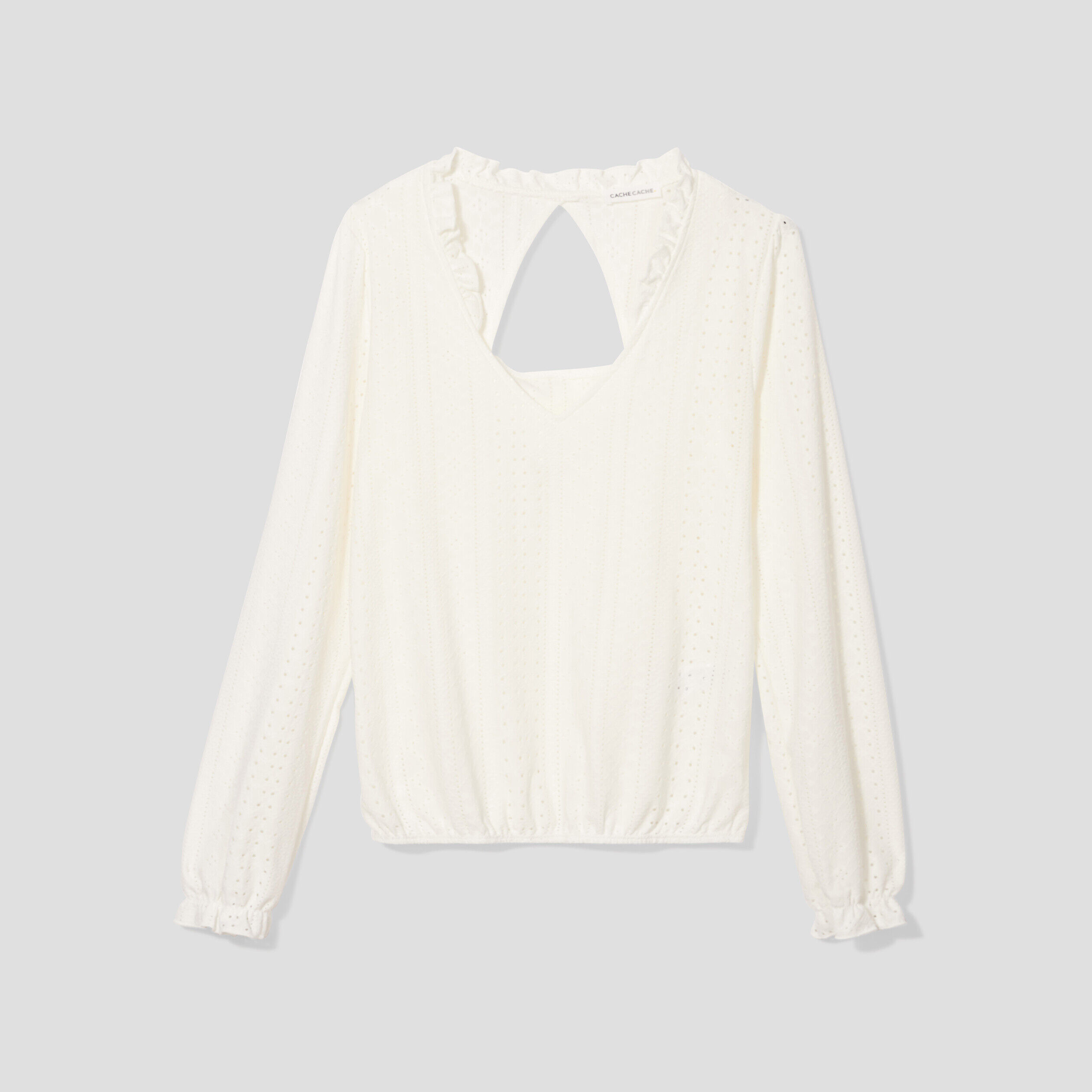 Blouse manches longues ecru femme | Cache Cache
