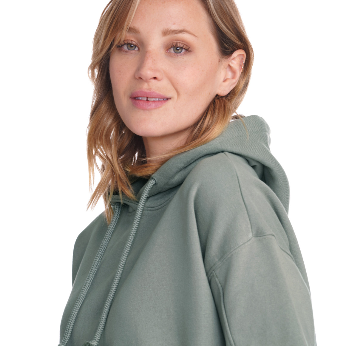 Damen Hoodie mit Print auf der Kapuze